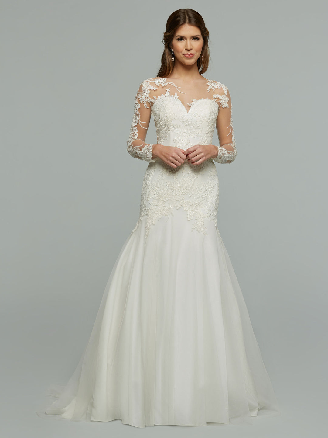 Hallie Fit and Flare Tulle and Lace Wedding Dress Avery Austin