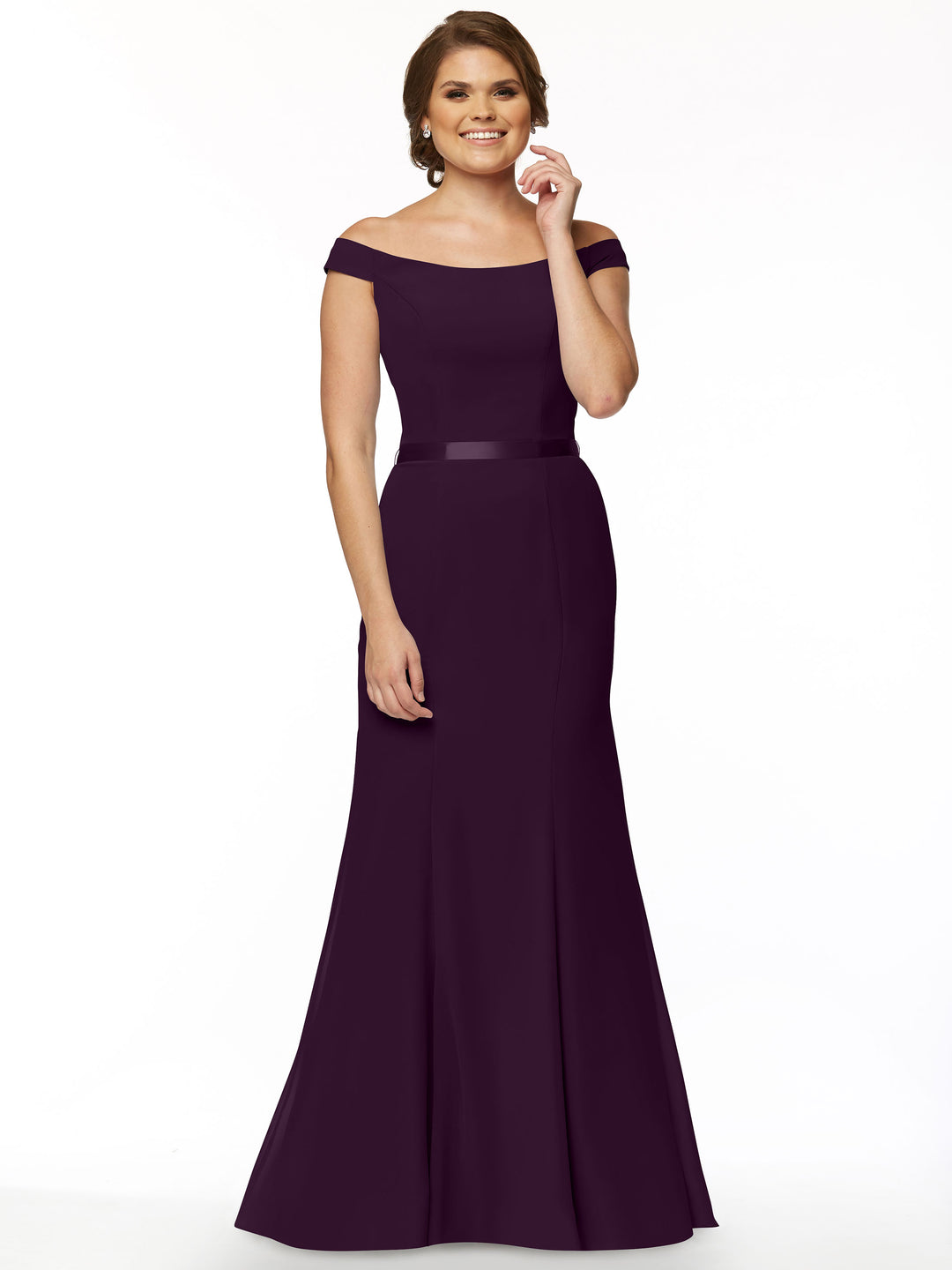 BB Acadia in Eggplant Dark Purple 2 Way Off the Shoulder Floor length Convertible Boho Bridesmaid Maxi 2024 dress Wedding Prom dress